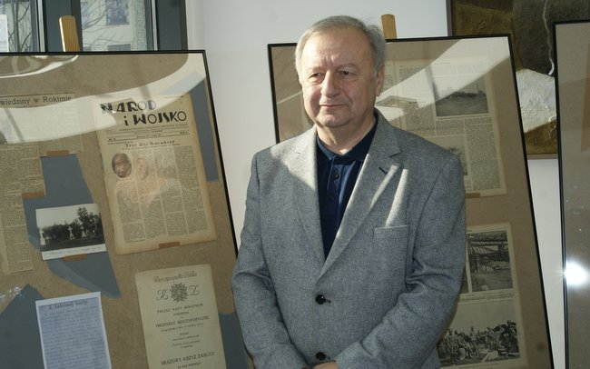 Zbigniew Kazimierowcz na wystawie poświęconej szlachetnej zdradzie polskich legionistów