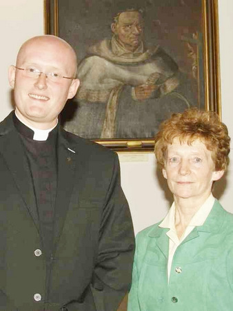 Podczas wizyty w Ziębicach ks. Piotrowi towarzyszyła mama Teresa