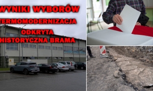 Wyniki wyborów w powiecie, odkryta historyczna brama, kort do tenisa...