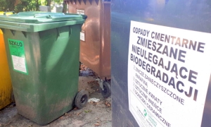 Nowe pojemniki na nekropoliach