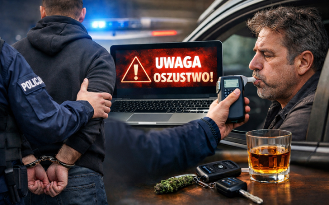 Zatrzymania, oszustwa i nietrzeźwi kierowcy