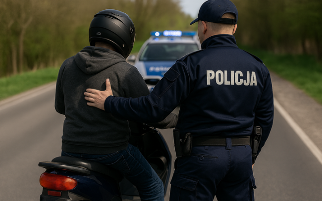 Uciekał przed policją, bo myślał, że ma zakaz