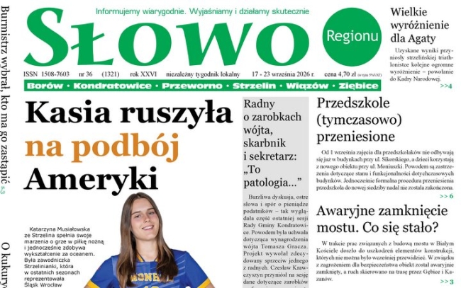 Najnowszy numer „Słowa Regionu” już w sprzedaży