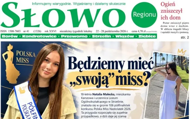 Pożar domu, walka o koronę miss, skarga za uratowanie jeża i pozew starosty