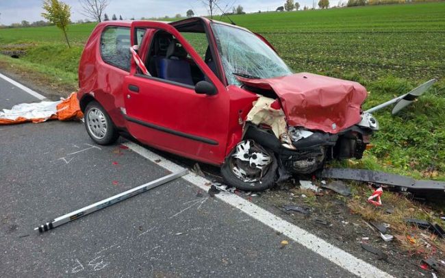 Śmiertelny wypadek na trasie Strzelin–Ludów Polski. Dwie osoby trafiły do szpitala