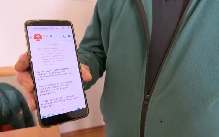 Pan Jan otrzymał za pośrednictwem internetowego komunikatora atrakcyjną ofertę handlową