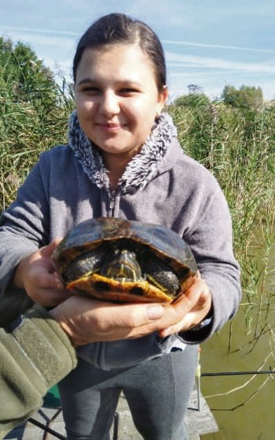 Laura złowiła także żółwia o wadze 2370 gramów
