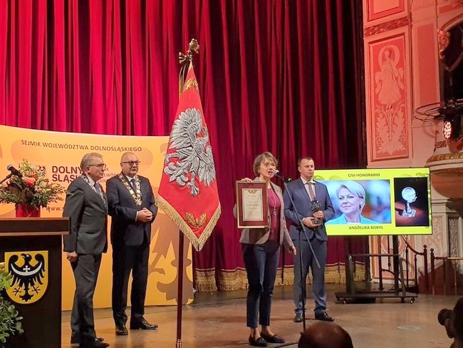Tytuł Civi Honorario otrzymała w tym roku Andżelika Borys, prezes Związku Polaków na Białorusi