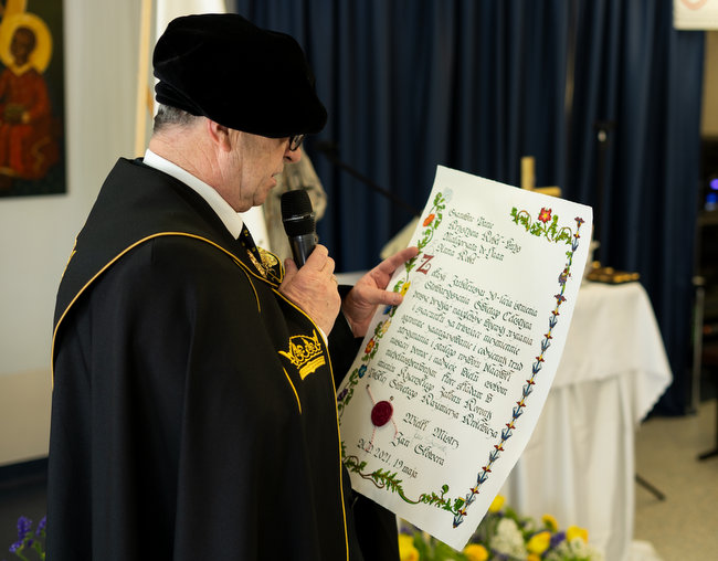 Życzenia od Wielkiego Mistrza Jana Lecha Skowera. Foto: St. św. Celestyna