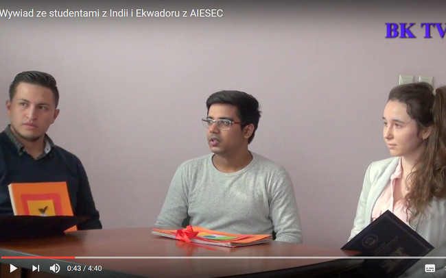 Wywiad ze studentami z Indii i Ekwadoru z AIESEC 