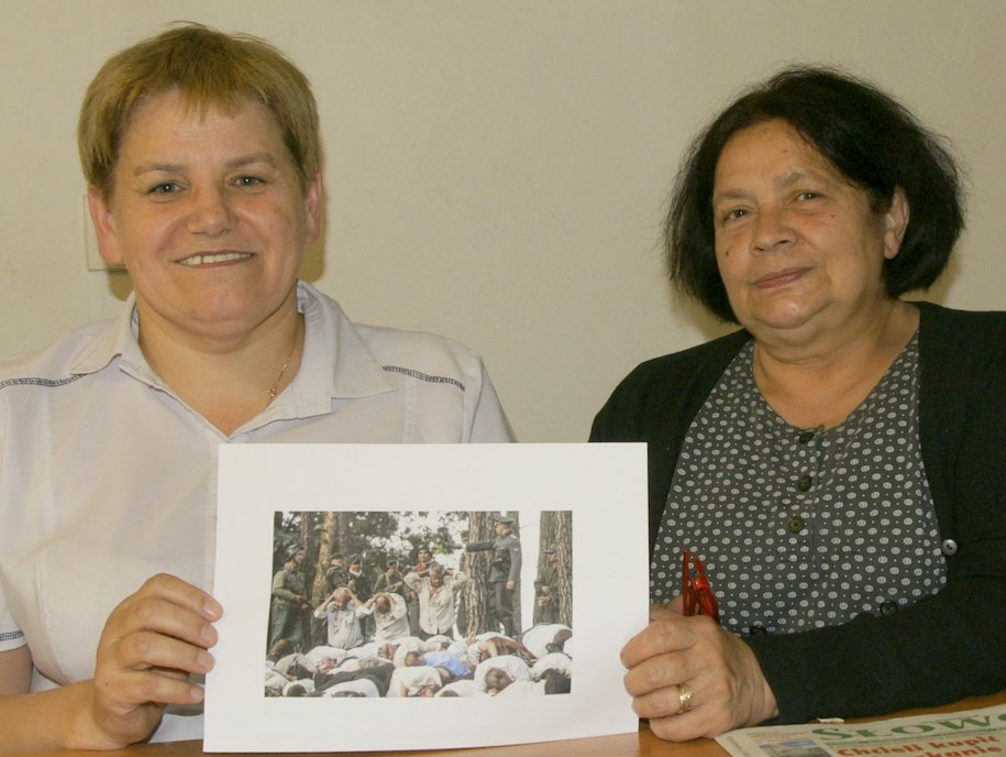 Teresa Moszonka (z lewej) i Małgorzata Wester opowiedziały o ludobójstwie w Woli Zarczyckiej