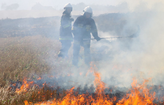 Straż pożarna z terenu powiatu otrzymuje mnóstwo zgłoszeń o wypalaniu ściernisk. Jest to spory problem, z którym strażacy walczą od lat  (zdj. archiwum)